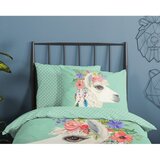 Good Morning Mentol zelena pamučna dječja posteljina za krevet za jednu osobu/za produženi krevet 140x220 cm Joey – | shoptok.hr
