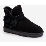 Boto Women's suede snow boots with cutouts black Eraclio | Shoptok.si
