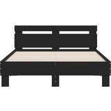  Okvir kreveta s uzglavljem i LED crni 120 x 200 cm | shoptok.hr