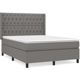  Box spring postelja z vzmetnico temno siva 140x200 cm blago, (20725662) | Shoptok.si