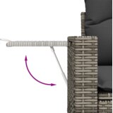 vidaXL set vrtnog namještaja od 13 dijelova s jastucima, sivi poli ratan | shoptok.hr