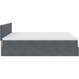 vidaXL Otomanski posteljni okvir z vzmetnico temno siv 180x200cm žamet | Shoptok.si