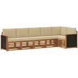 vidaXL Kotna sedežna garnitura z blazino 5 pcs Naravna, (5000283486) | Shoptok.si