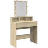  Toaletni stolić s LED svjetlima boja hrasta 80 x 41 x 144,5 cm | Eponuda.com