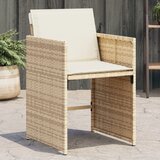 Maison Chic Vrtni stoli - Stol za vrt z blazinami 4 kosi bež poli ratan JS2212, (21876772) | Shoptok.si