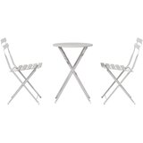  Sklopivi bistro set 3 pcs Bež Čelik | shoptok.hr