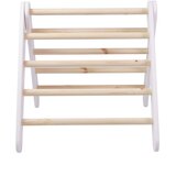 MeowBaby Bijeli trokut za kiseljenje od borovine 46x87x60 cm Montessori - | shoptok.hr