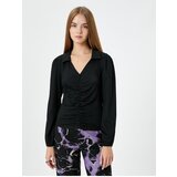 Koton Blouse Drape Detailed Shirt Collar Long Sleeve | shoptok.hr
