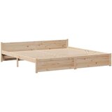  Okvir kreveta s uzglavljem 180 x 200 cm masivna borovina | shoptok.hr