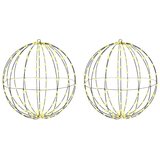 vidaXL Žogica med 384 LED 2 pcs Toplo bela 60 cm Kovina Cene
