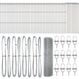 vidaXL Varjena žična ograja z 5 stebri 0.8x100 m Galvanizirano jeklo | Shoptok.si