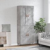 vidaXL Visoka komoda siva betona 69 5x34x180 cm od konstruiranog drva | shoptok.hr