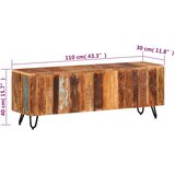 TV ormarić 110 x 30 x 40 cm od masivnog obnovljenog drva | shoptok.hr
