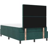  Postelja s kutijom s madracem i klupom Tamnozelena 120x200 cm Baršun | shoptok.hr