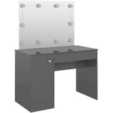  Stolić za šminkanje LED 110 x 55 x 145 cm MDF sjajni sivi | Eponuda.ba