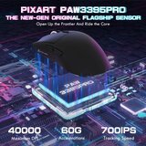 Attack Shark bežični gaming miš X1 PAW3395PRO/40000 dpi/omron switches/trimode/black + charging dock | Eponuda.com