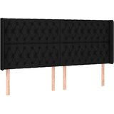  Krevet box spring s madracem LED crni 180x200 cm od tkanine | shoptok.hr