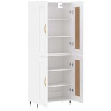vidaXL Visoka omara bela 69,5x34x180 cm inženirski les | Shoptok.si