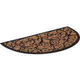 vidaXL Predpražnik polkrožen 45x75 cm guma in kokosova vlakna | Shoptok.si