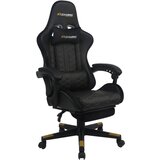 XXXL GAMING STOL kovina, umetna masa, tekstil črna | Shoptok.si
