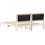  Okvir kreveta s uzglavljem Bijela i svijetlosiva 200 x 200 cm | shoptok.hr