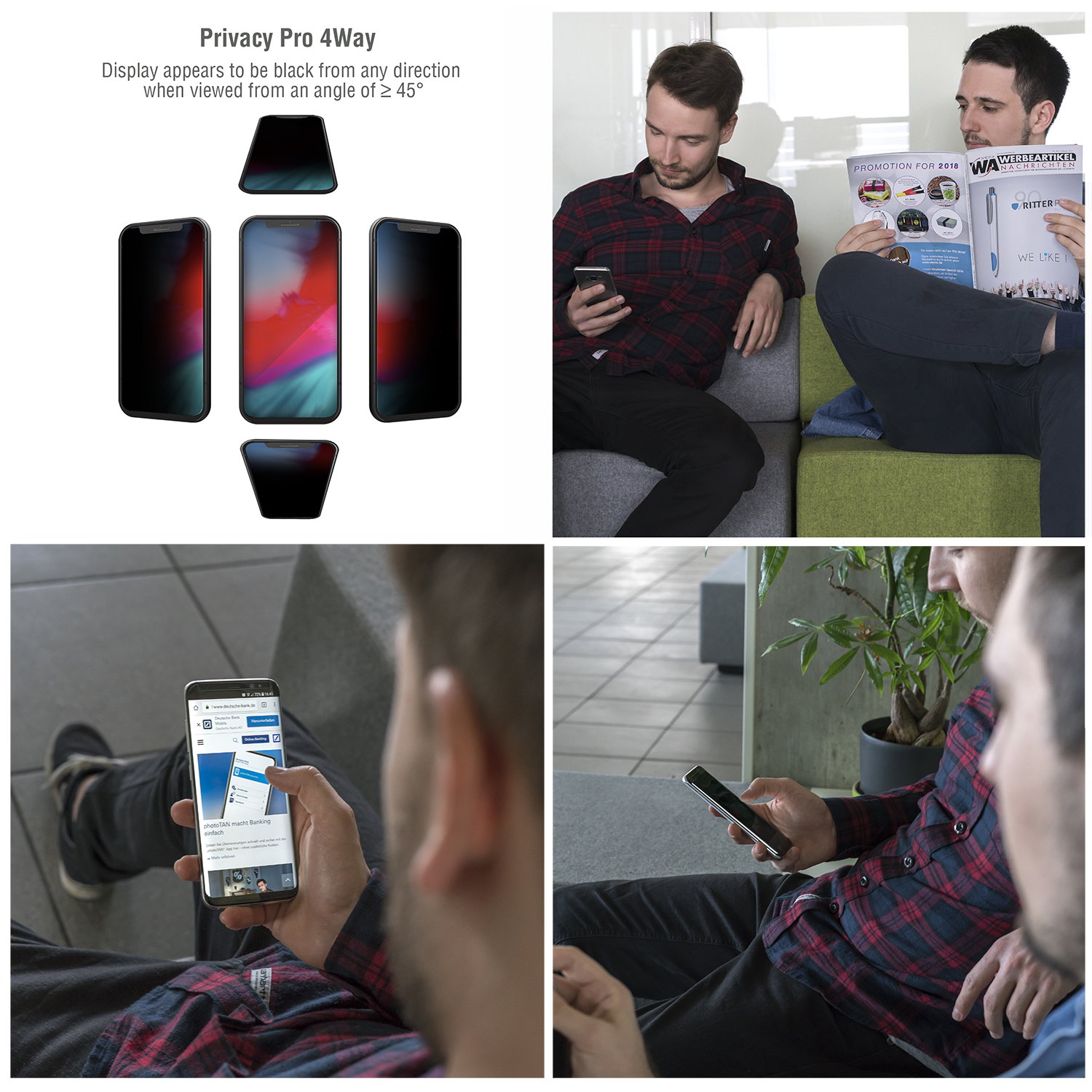 4SMARTS zaščitno steklo Privacy za Apple iPhone 7 / 8 / SE 2020 - tempered glass | Shoptok.si