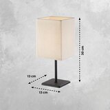 Fischer & Honsel Črna/bela namizna svetilka s tekstilnim senčilom (višina 30 cm) Lela – | Shoptok.si