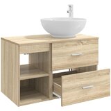  Set namještaja za kupaonicu 2 kom. Hrast sonoma Smeđa 49,5 x 44,5 x 80 cm | shoptok.hr
