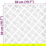 vidaXL Srebrna Guma 50 x 50 cm Kvadratni stopnišni predprti Kvadrat | Shoptok.si