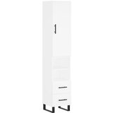 Maison Chic Visoka omara - Komoda - Predalnik bela 34,5x34x180 cm inženirski les, (21720638) | Shoptok.si
