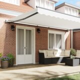  Retraktilna tenda Bela 500 × 350 cm Tkanina in aluminij, (5000206706) | Shoptok.si
