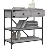  Konzolni stol siva boja hrasta 75x34,5x75 cm konstruirano drvo | shoptok.hr