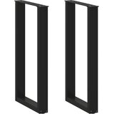  Noge za barski stol U-oblika 2 kom Crne 50 x (90-91) cm Čelik | shoptok.hr