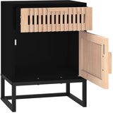  Noćni ormarići 2 kom crni 40 x 30 x 55,5 cm od drva i željeza | shoptok.hr