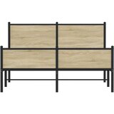 Metalni okvir kreveta bez madraca boja hrasta sonome 150x200 cm | shoptok.hr