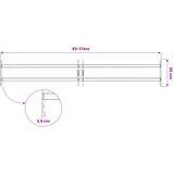  Rešetka za sigurnost prozora s 2 prekrižena nosača 3 kom. Bijela 93-174 cm | Shoptok.si