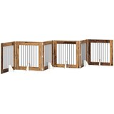  Vrata za pse s postoljem 6 pcs Staro drvo 80 x 80 cm | shoptok.hr