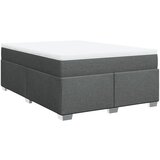 vidaXL Box spring postelja z vzmetnico temno siva 140x200 cm blago, (21310779) Cene