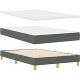 vidaXL Krevet s opružnom kutijom s madracem Tamno siva 120x190 cm Tkanina | shoptok.hr