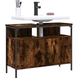  The Living Store Omarica za umivalnik dimljeni hrast 80x30x60 cm inženirski les - Kopalniška Omarica Za Umivalnik, (21442155) Cene
