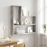  Polica na zidu Betonska siva 60 x 11 x 60 cm Konstruirano drvo | shoptok.hr
