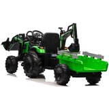 Beneo 11V TOP-WORKER - dječji električni traktor sa utovarivačem i prikolico - zeleni | Shoptok.si