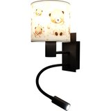 Brilagi LED fleksibilna lampa BOBO 1xE27/25W/230V + LED/3W crna/bela/sa motivom medvedića | Eponuda.com