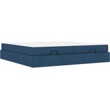  Okvir za krevet s pohranom Plava 200 x 200 cm tkanina | shoptok.hr