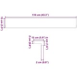  Prozorske klupice 2 kom tamnosmeđe 110x15x2 cm masivne hrast | shoptok.hr
