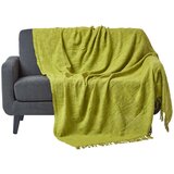 HOMESCAPES Bombažna odeja Nirvana Slub Lime Green, 255x360 cm, (20750254) Cene