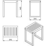 Gedy Kupatilska stolica HIMALAYA 39,5x44,3 cm bambus | Eponuda.com