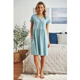 Doctor Nap Kratka bombažna spalna srajca za dojenje Ice blue | Shoptok.si