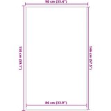  Otirač Stripe crni i sivi 90x150 cm | Shoptok.si