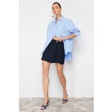 Trendyol Navy Blue Striped Mini High Waist Knitted Shorts Skirt | ePonuda.com